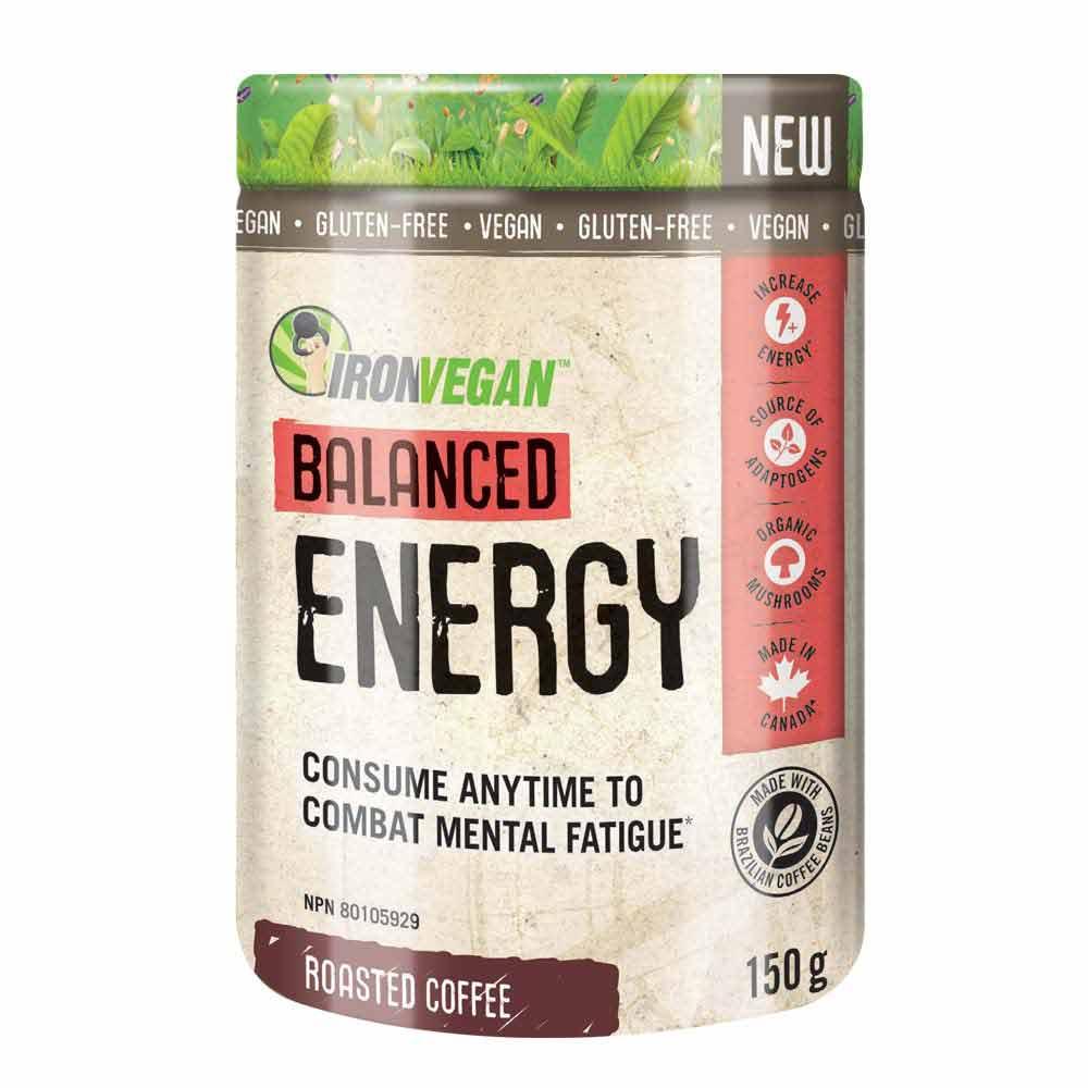 Iron Vegan Balanced Energy Roasted Coffee 150g - Nature's Source Inc