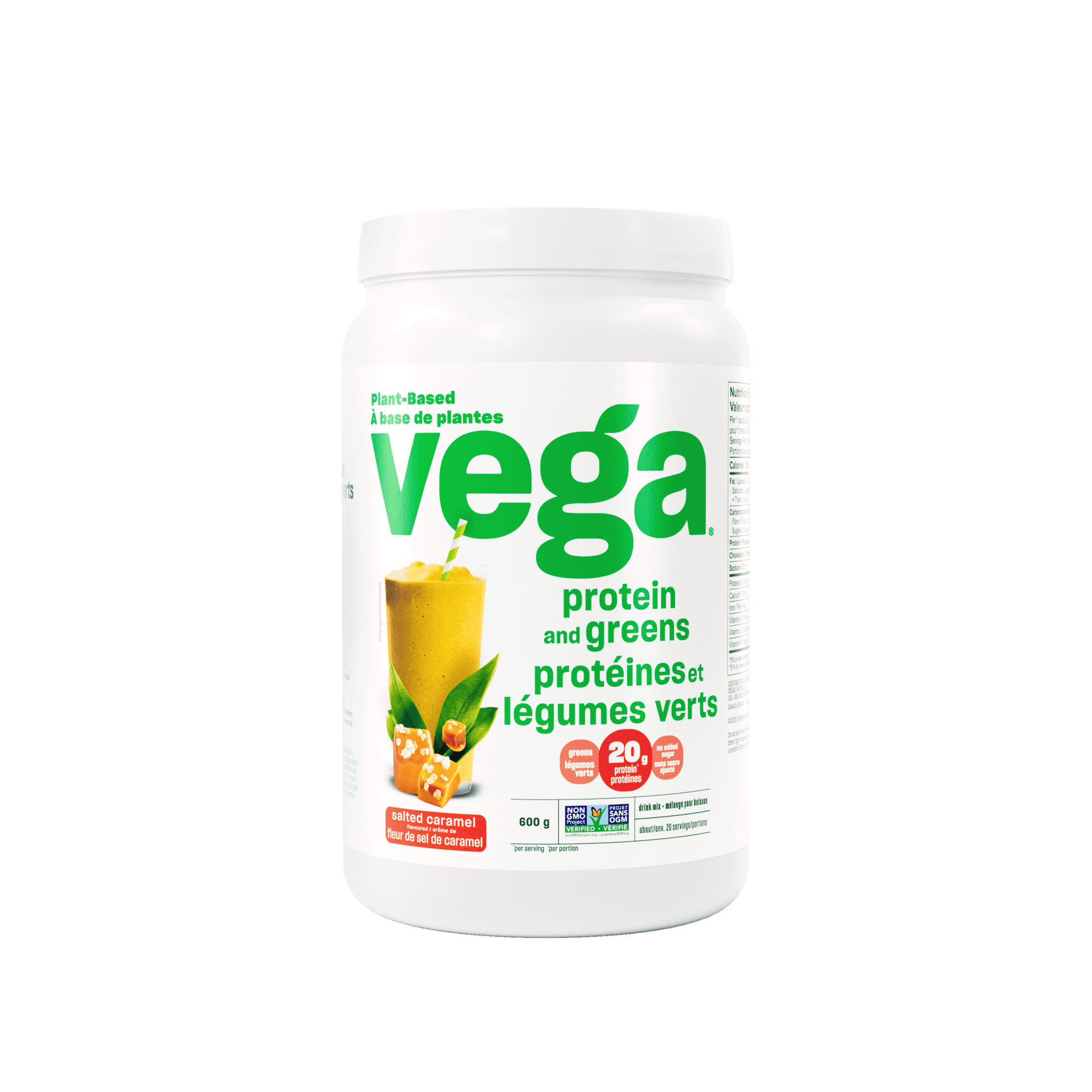 Vega Salted Caramel Protein & Greens - 600g - Nature's Source Inc