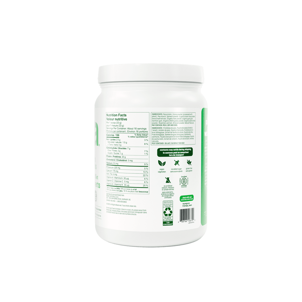 Vega Protein & Greens Chocolate 521g - Nature's Source Inc