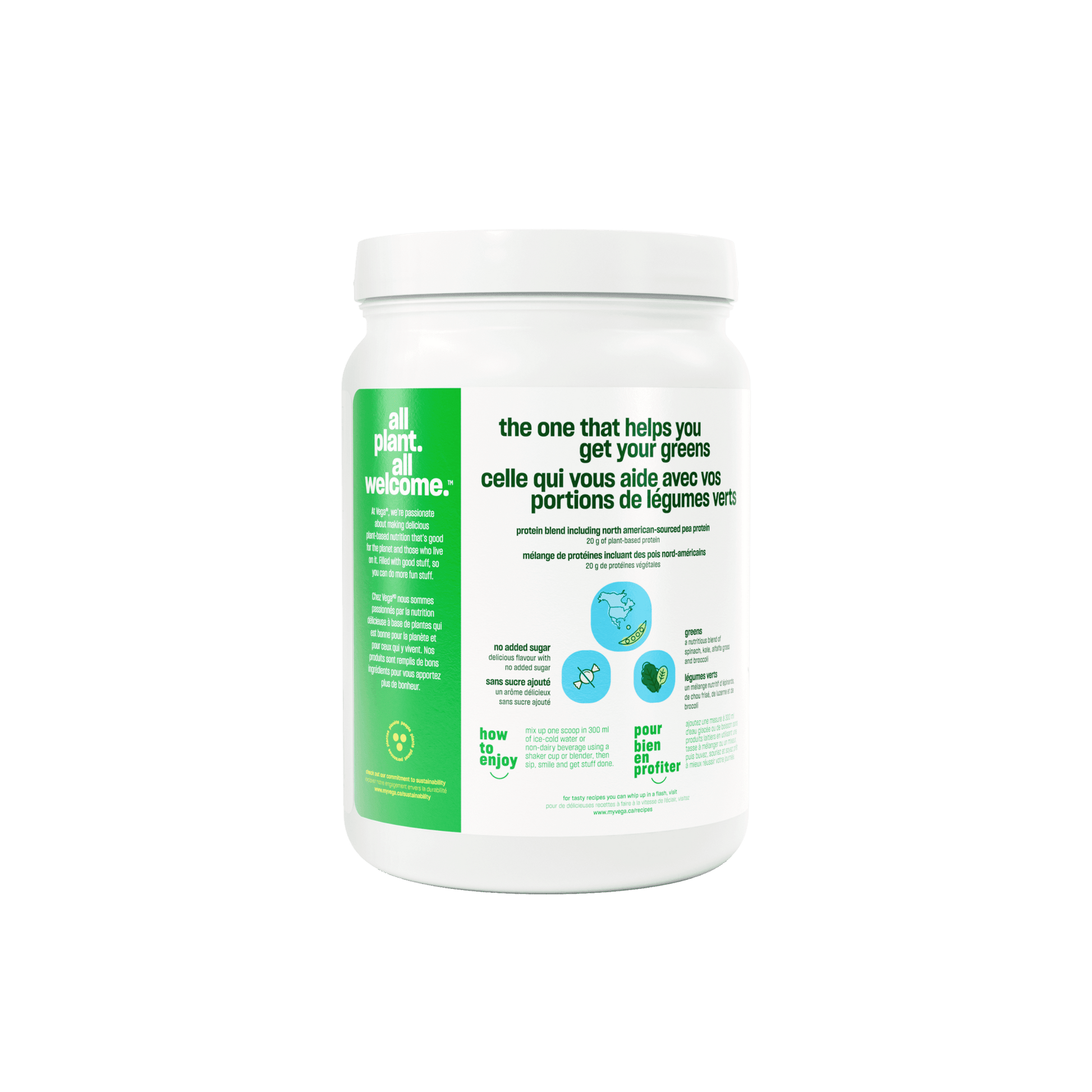 Vega Protein & Greens Vanilla 526g - Nature's Source Inc