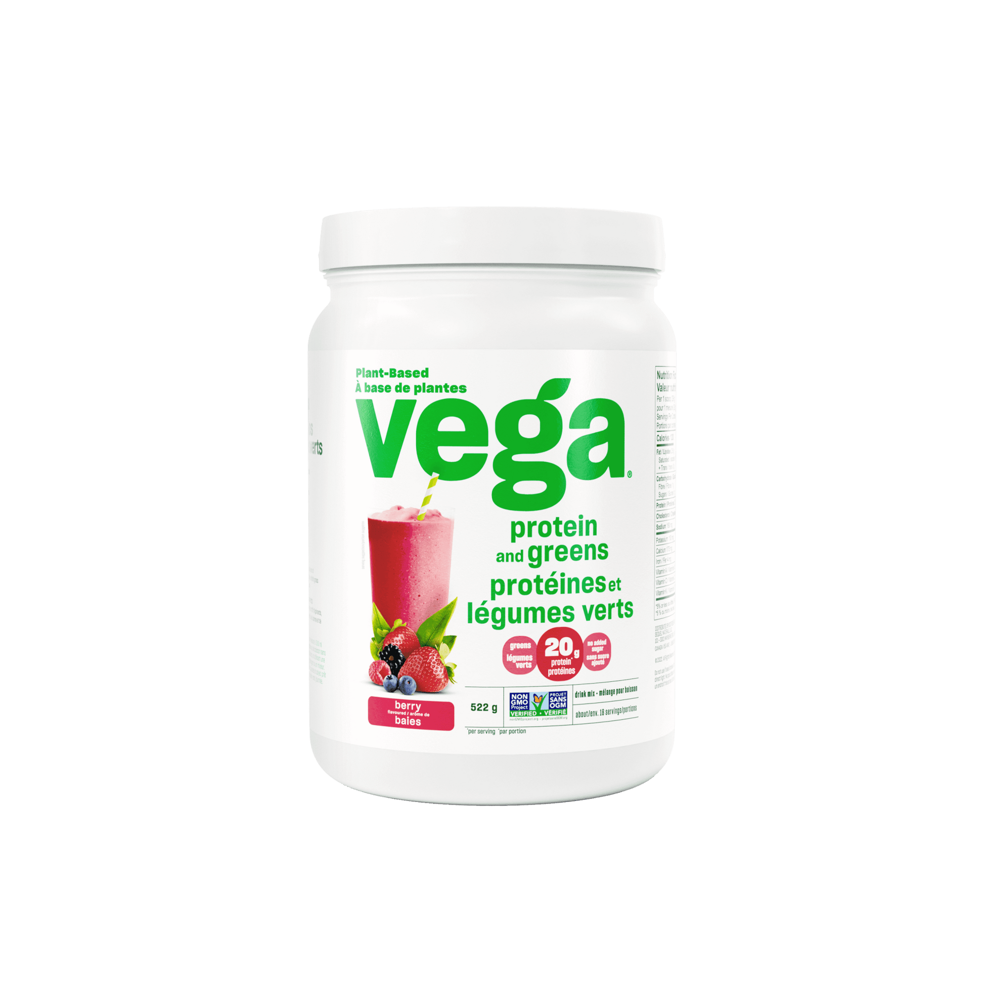Vega Protein & Greens Berry 522g - Nature's Source Inc