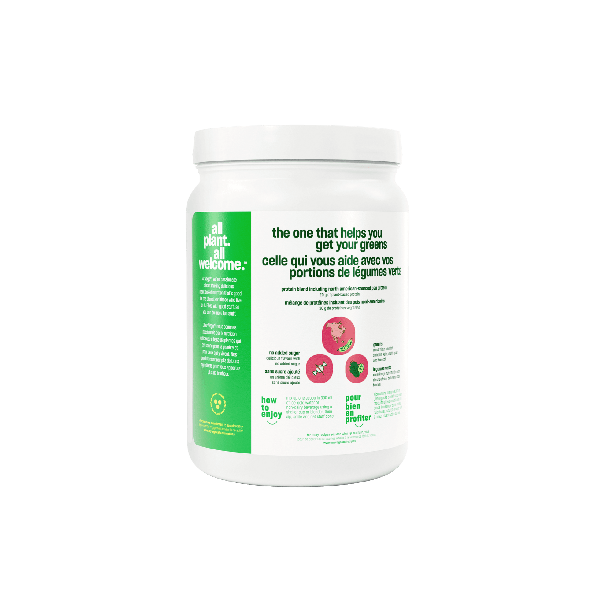 Vega Protein & Greens Berry 522g - Nature's Source Inc
