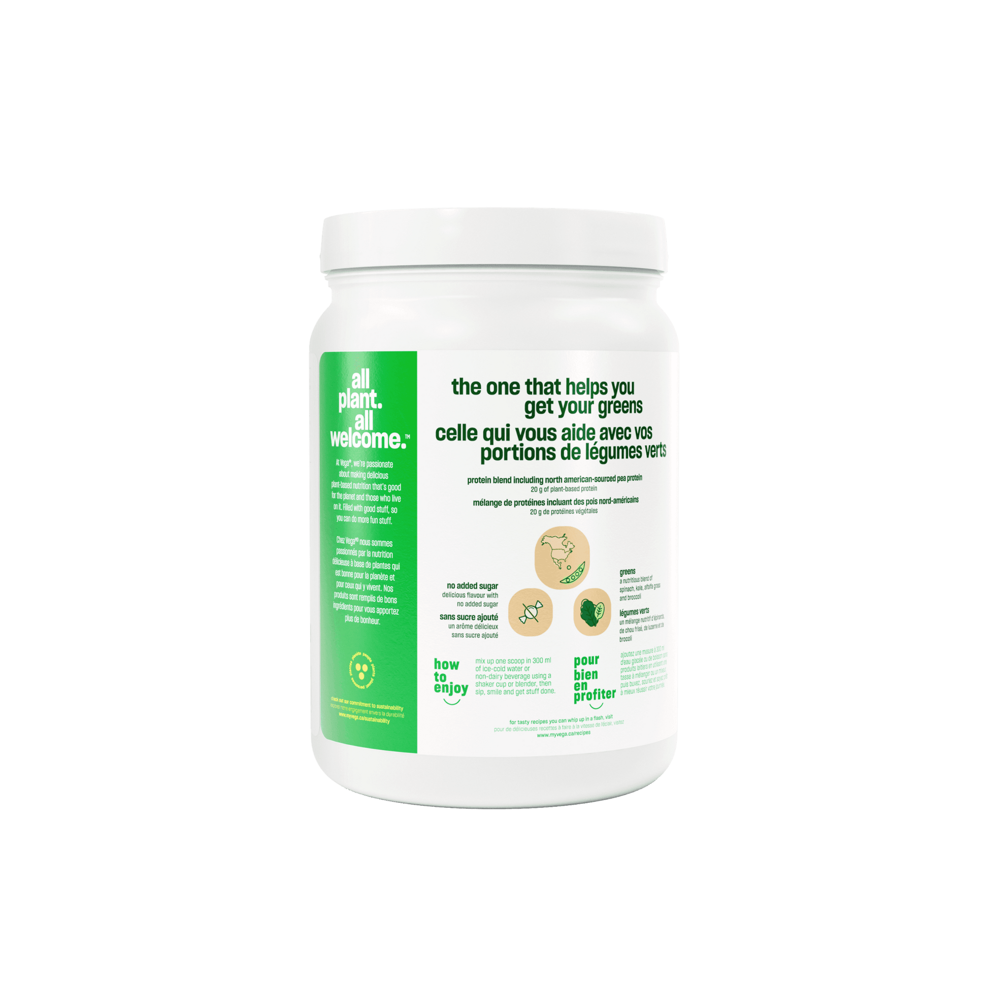 Vega Protein & Greens Coconut Almond 518g - Nature's Source Inc