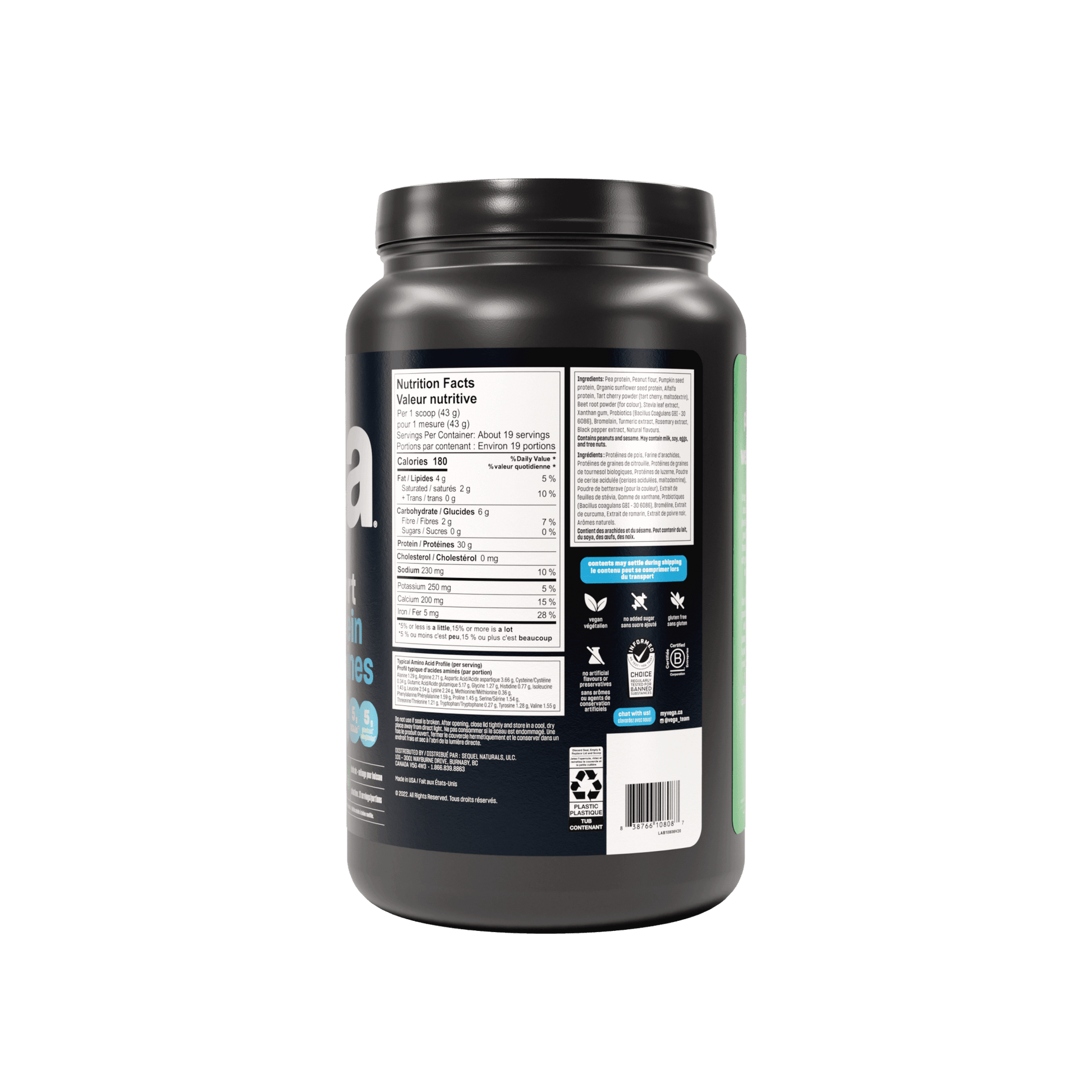 Vega Sport Protein Peanut Butter 814g - Nature's Source Inc