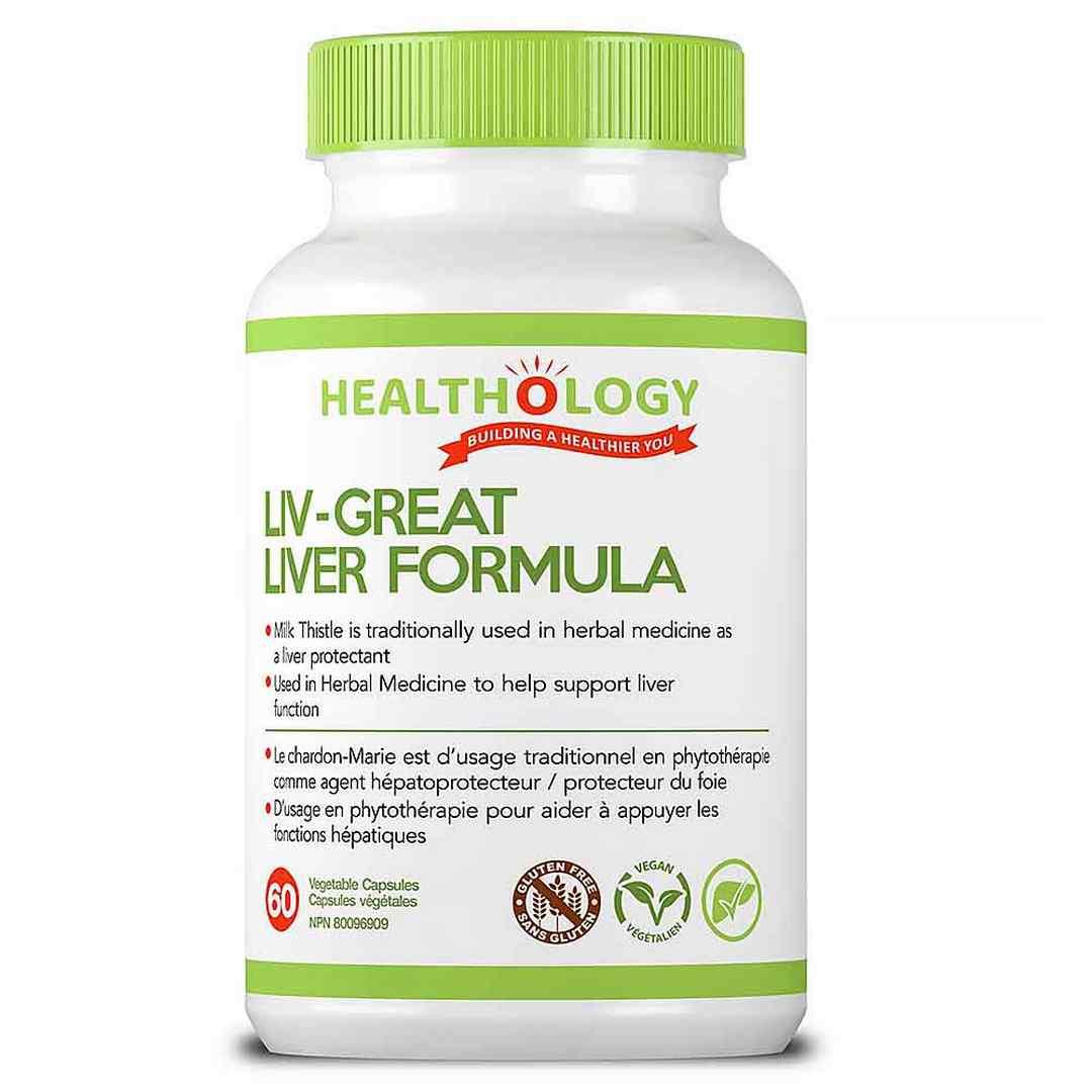 Healthology Liv - Great Liver Formula - 60 Veg Capsules - Nature's Source Inc