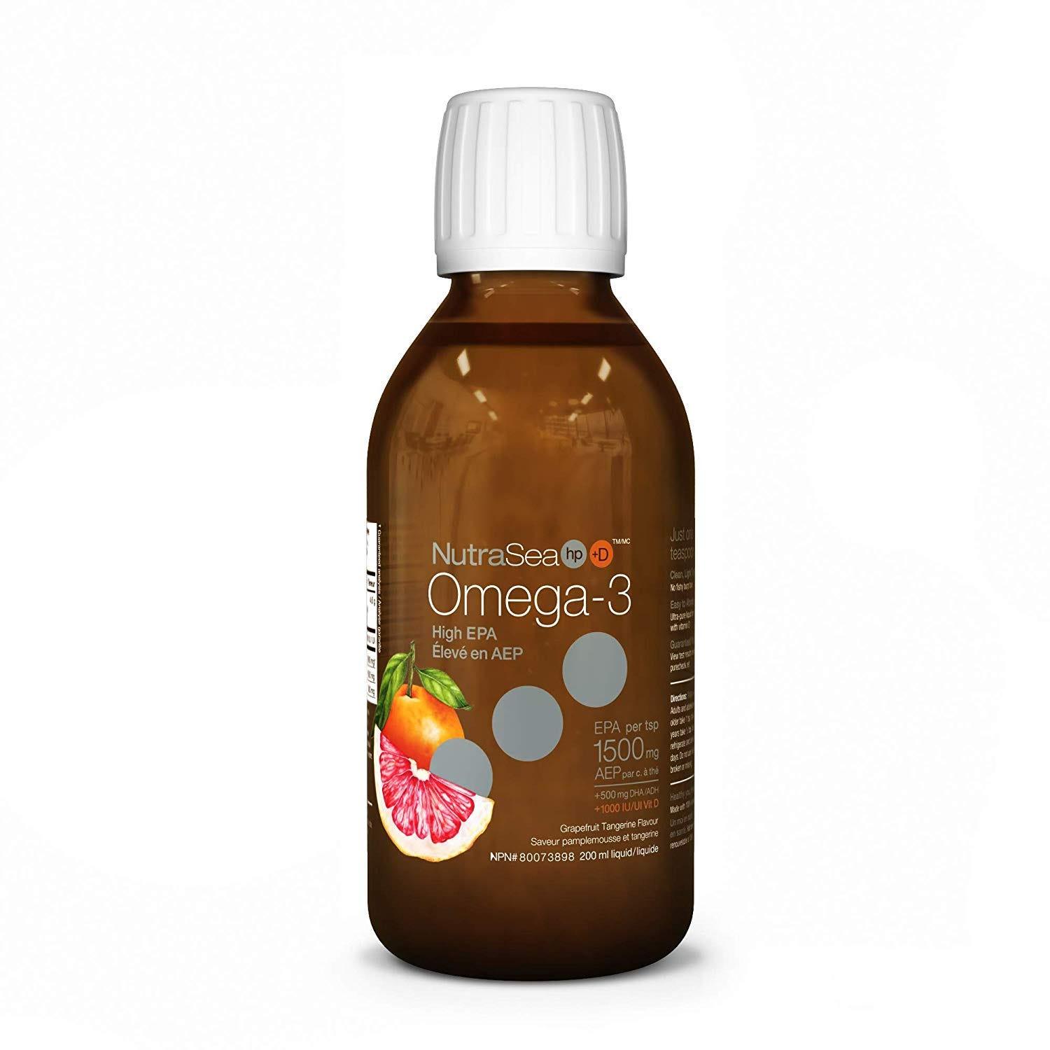 NutraSea HP+ Vitamin D Grapefruit Tangerine 3:1 200ml - Nature's Source Inc