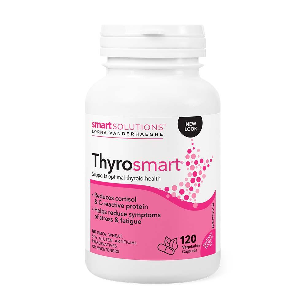 Smart Solutions Thyrosmart, 120 Vegan Capsules - Supports Optimal Thyroid Health, Reduces Cortisol, Thyroid Medication - Nature's Source Inc