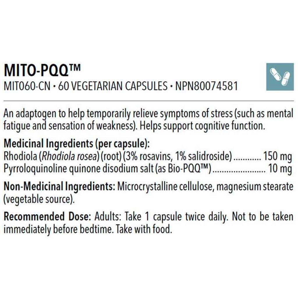 Designs for Health Mito - PQQ™ 60 Capsules - Helps Support Cognitive Functions, Promotes Energy Production, Support Healthy Stress Response And Healthy Aging, Promotes Mitochondrial Energy Production - Nature's Source Inc