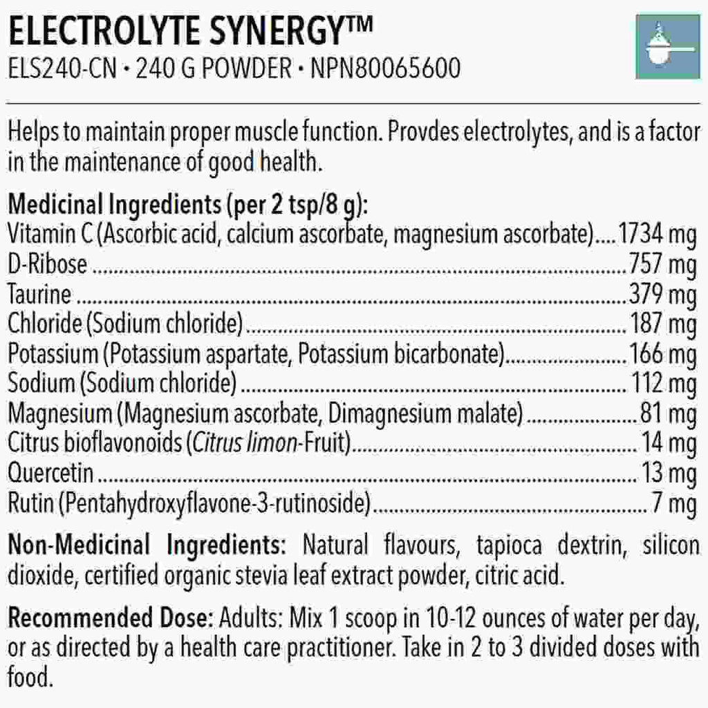 Designs for Health Electrolyte Synergy™ 240 Grams - Nature's Source Inc