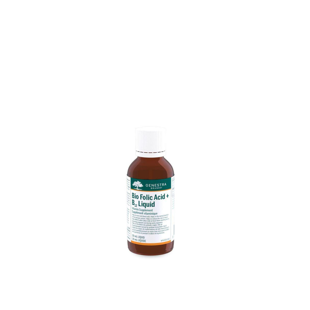 Genestra Brands Bio Folic Acid Plus B12 - 30ml - Nature's Source Inc