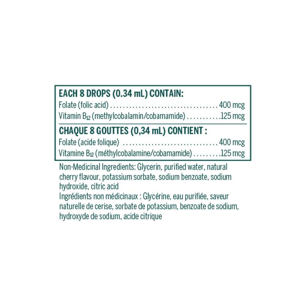 Genestra Brands Bio Folic Acid Plus B12 - 30ml - Nature's Source Inc