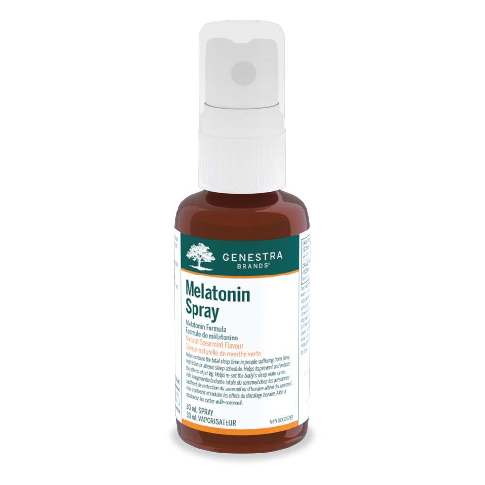 Genestra Brands Melatonin Spray 30ml - Helps Increase Total Sleep Time, Reduces Time To Fall Asleep, Relieve Daytime Fatigue Associated With Jet Lag And Re - Set Body’s Sleep - Wake Cycle - Nature's Source Inc