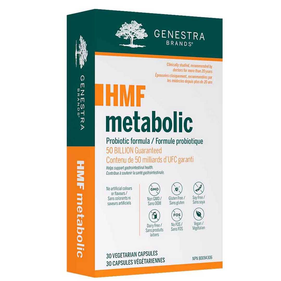 Genestra Brands HMF Metabolic Daily Probiotic Supplement - 30 Veg Capsules - Nature's Source Inc