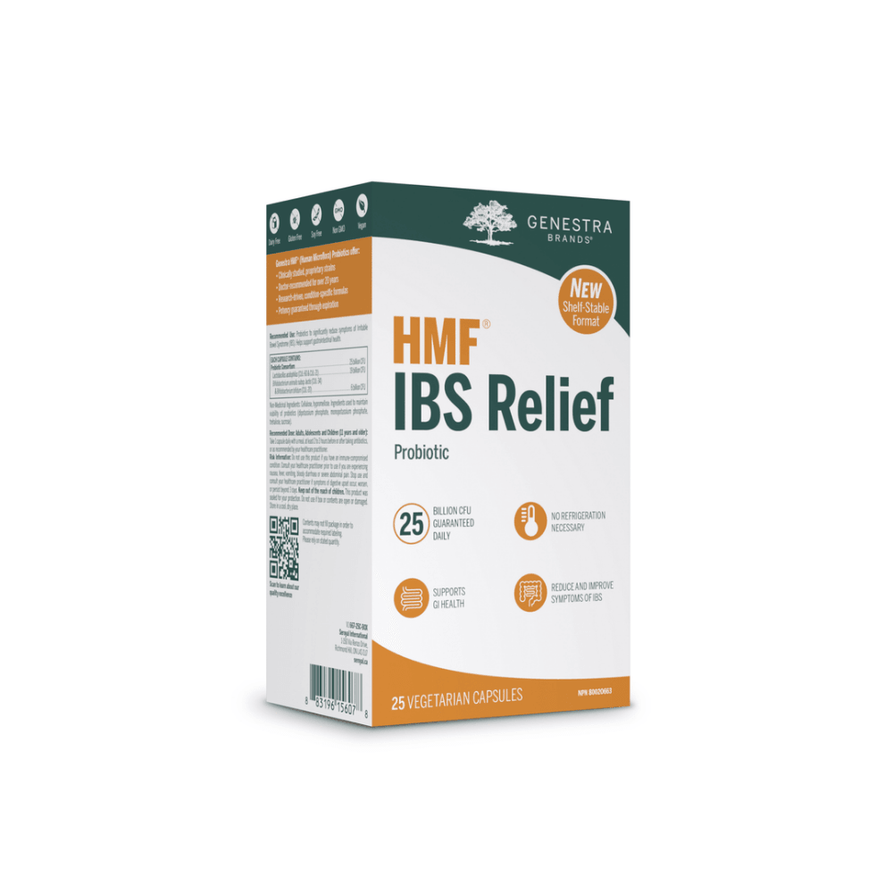 Genestra HMF IBS Relief Probiotic (Shelf Stable) 25 Vegan Capsules - Nature's Source Inc