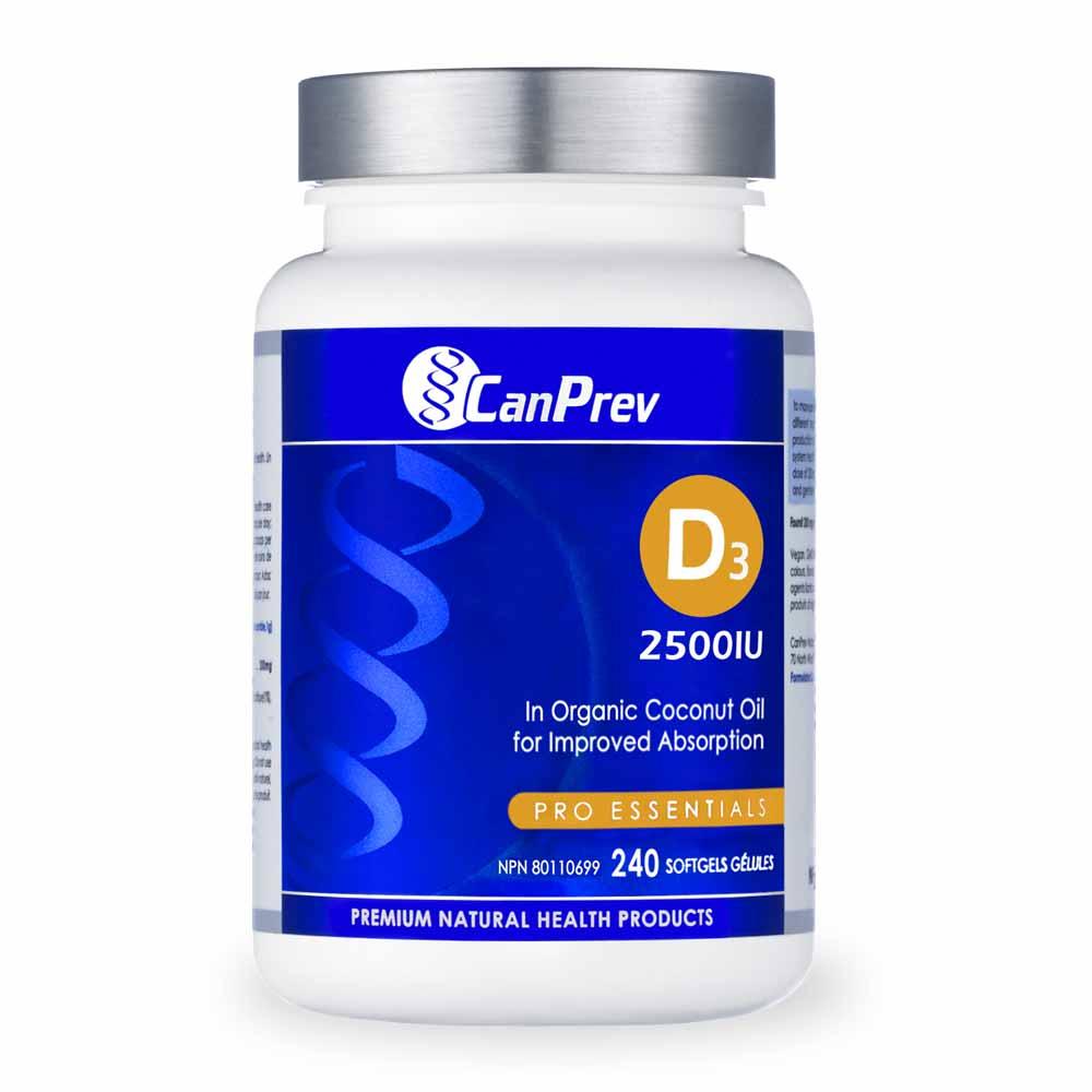 CanPrev Vitamin D3 2500 IU 240 Softgels - Nature's Source Inc