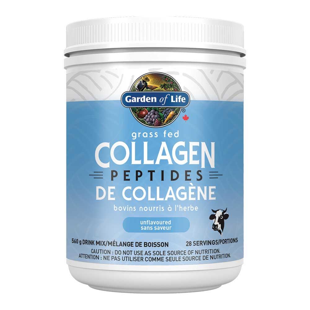 Garden of Life Grass Fed Collagen Peptides Powder 560g - Adds Collagen to Everyday Diet, Unflavored, Aids Skin Elasticity, Strong Nails and Healthy Hair - Nature's Source Inc