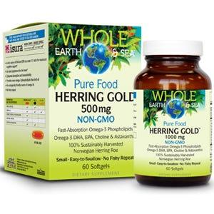Natural Factors Whole Earth & Sea Pure Food Herring Gold in (1000mg) - Nature's Source Inc