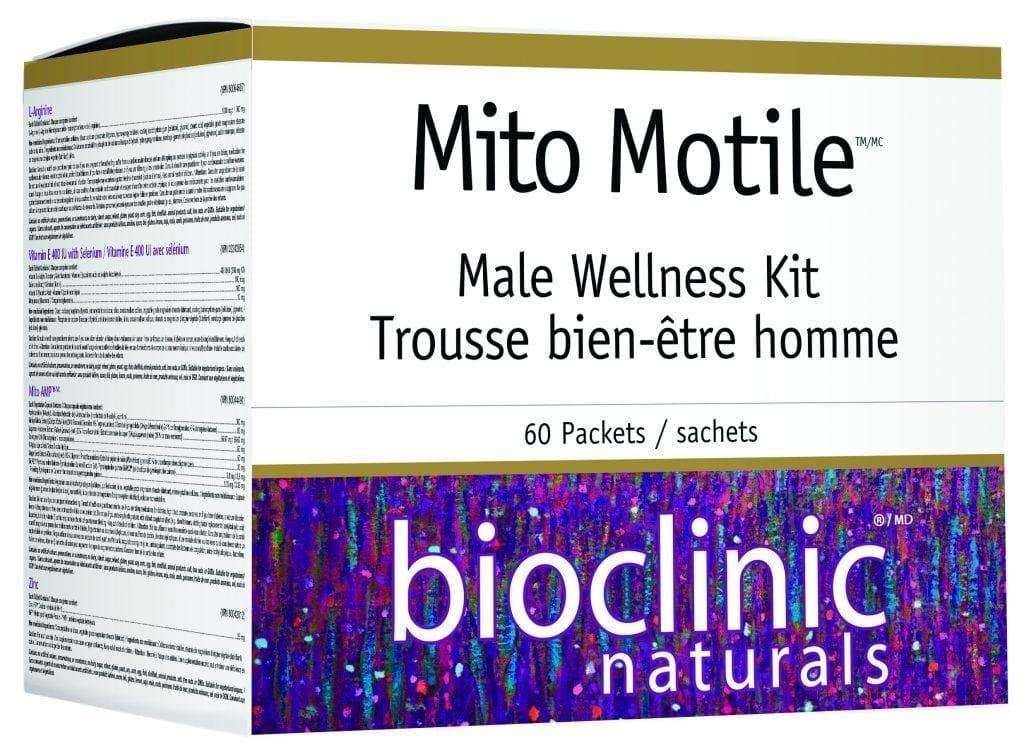 Bioclinic Naturals Mito Motile Male Wellness Kit 60 Packets - Antioxidants and Nutrients Support Mitochondrial Function in Sperm Maturation, Count, and Motility - Nature's Source Inc