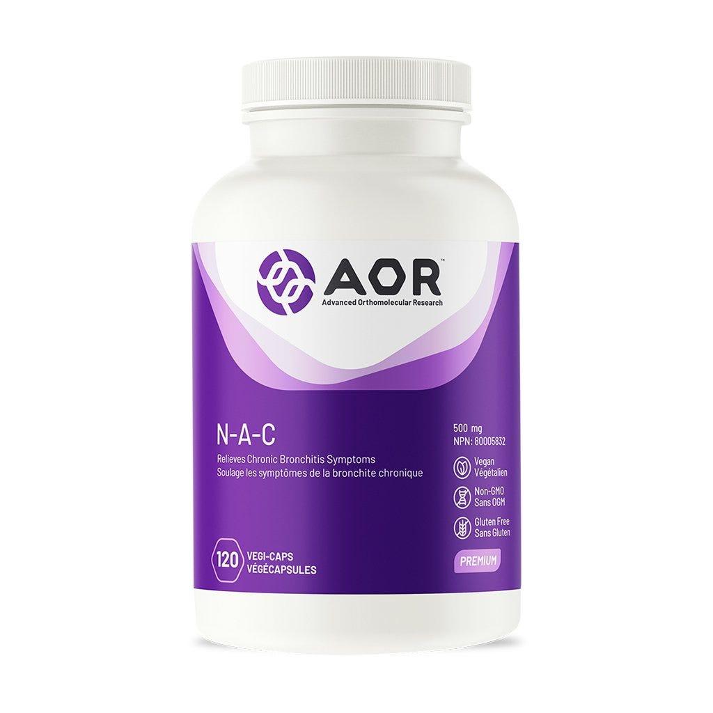 AOR N - A - C 500mg, 120 Vegan Capsules - N - Acetyl Cysteine, Mucus Clear & Relief, Bronchitis Relief, Respiratory and Detoxification Supplement - Nature's Source Inc