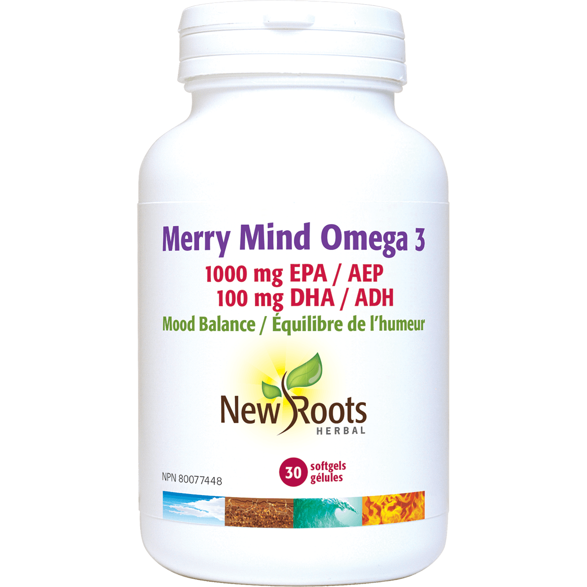 New Roots Omega Mood EPA 1000g - Nature's Source Inc