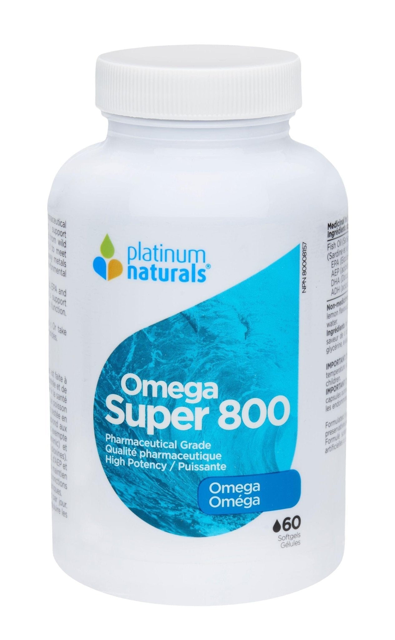 Platinum Naturals Omega Super 800 60 caps - Nature's Source Inc