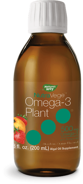 NutraVege Plant Based Omega 3 (Strawberry Orange) - 200ml - Nature's Source Inc