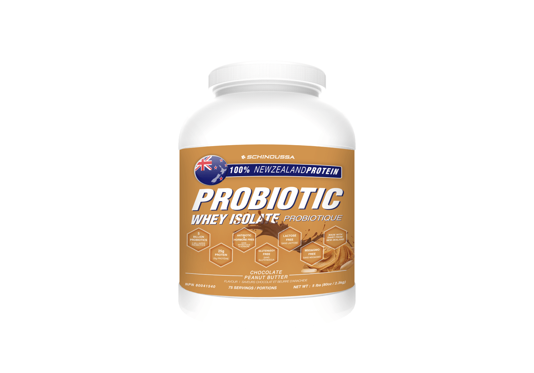 Schinoussa Probiotic Whey Chocolate Peanut Butter (5lbs) - Nature's Source Inc