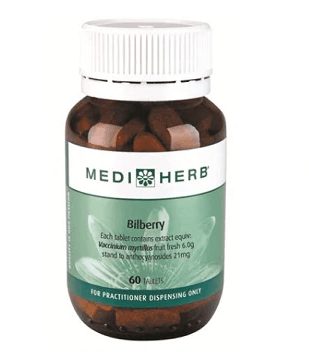 MediHerb Bilberry, 60 Tablets - Relieve Symptoms of Chronic Venous Insufficiency - Nature's Source Inc