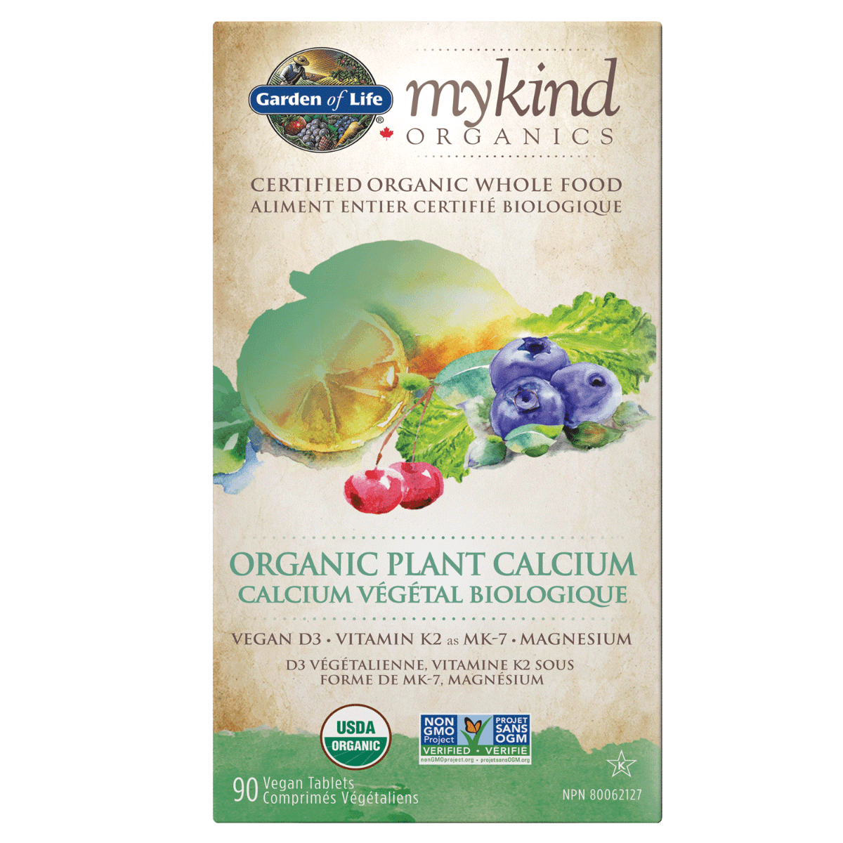 Garden Of Life Organics Organic Plant Calcium 90 Vegan Tablets - Made From Easily Digestible Organic Algae, Easy to Swallow Tablets, Highly Bioavailable - Nature's Source Inc