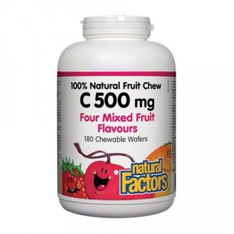 Natural Factors C 500mg Chew Mixed Fruits 180c - Nature's Source Inc