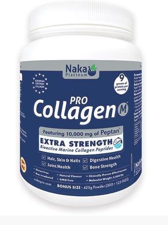 Naka Pro Collagen Marine 425g - Extra Strength Bioactive Marine Collagen Peptides for Hair, Skin and Nails, Joint Health, Bone Strength, Digestive Health - Nature's Source Inc